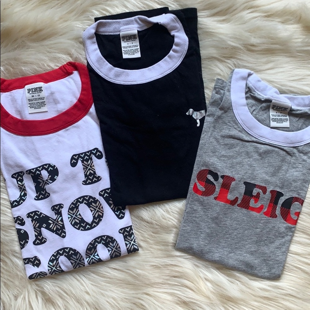 PINK Victoria Secret Christmas Shirt Bundle